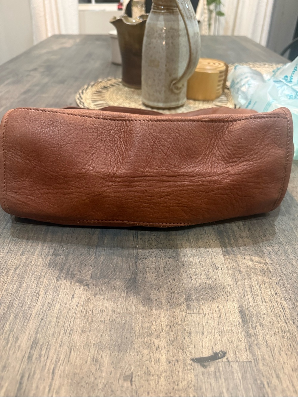 American Leather Co. Women's Brown Leather Shoulder Bag - Picture 8 of 9